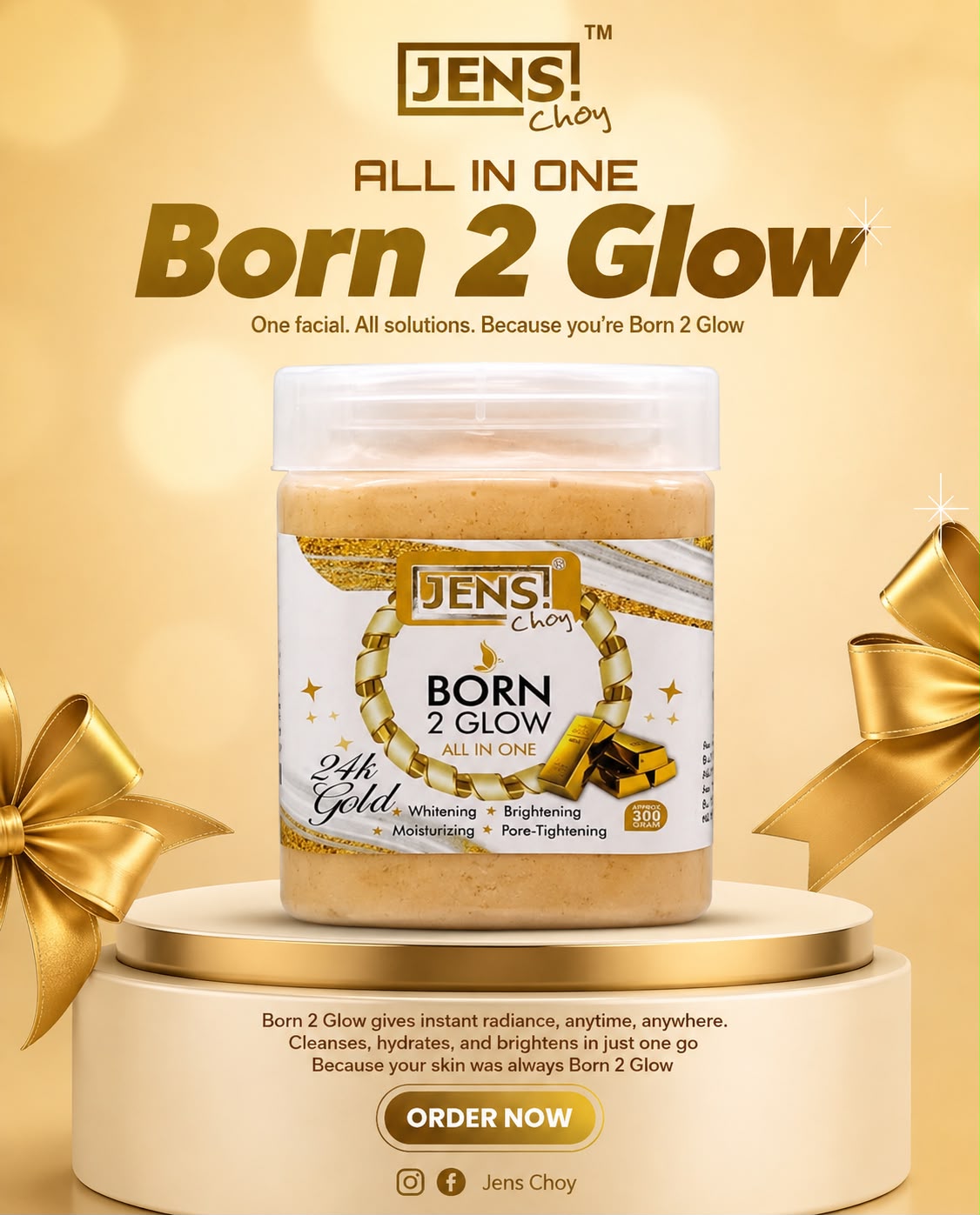 Born 2 Glow 24K Gold All in One Facial ā 300g
