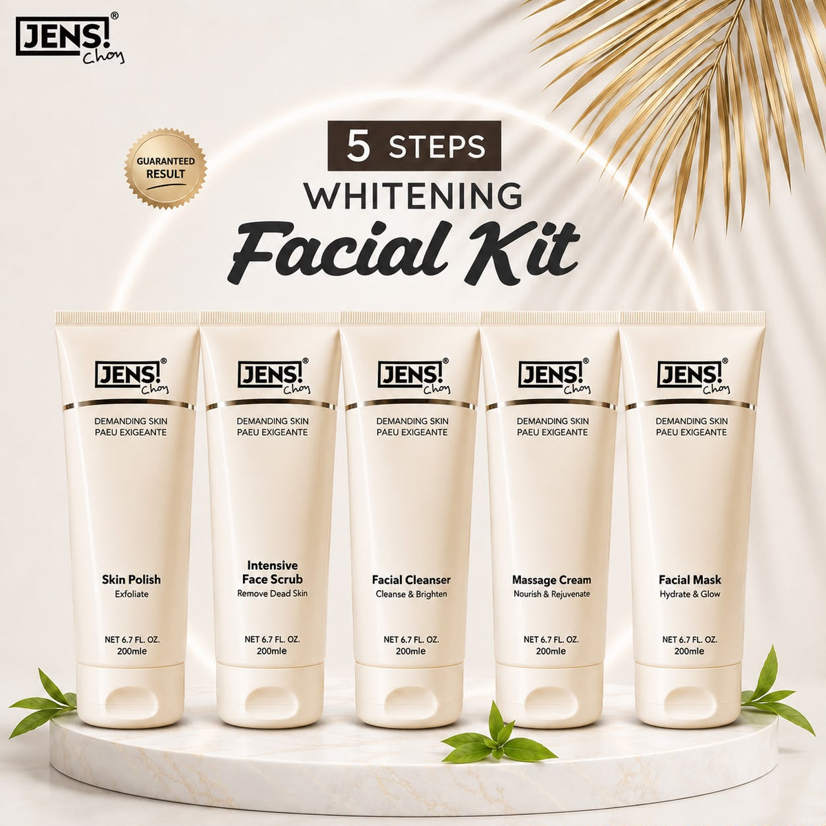 5 Steps Whitening Facial Kit for Brighter, Refreshed-Looking Skin