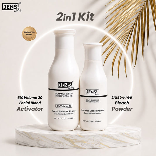 2-in-1 Facial Bleach Kit – 6% Volume 20 Activator & Dust-Free Bleach Powder