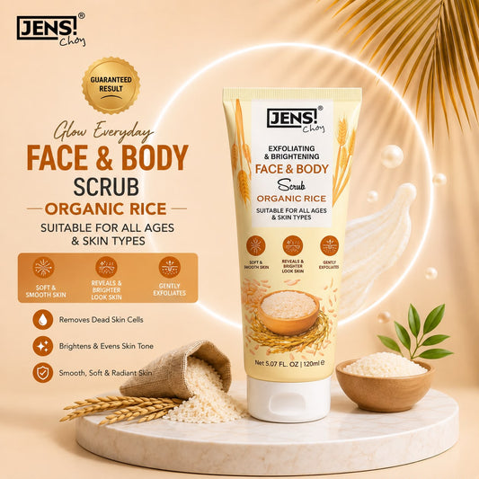 Organic Rice Face & Body Scrub – Exfoliating & Brightening